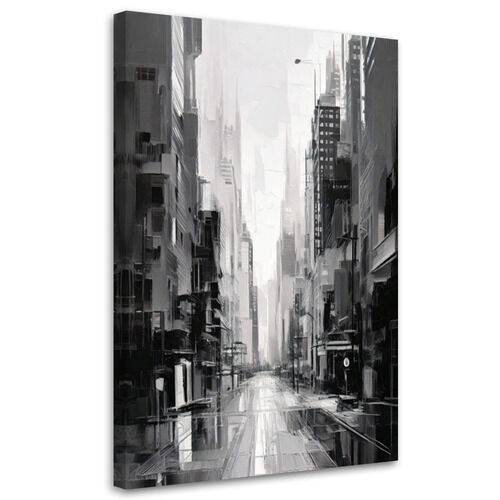 Leinwandbild, Stadt Straße Stadt Modern Grau Abstraktion