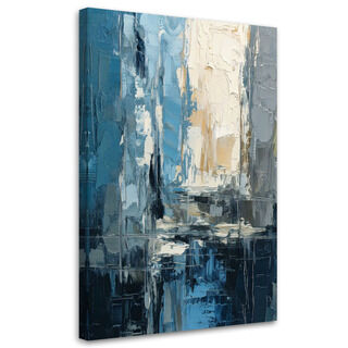 Leinwandbild, Abstraktion Stadt Aquarell