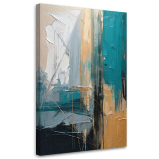 Wandbild modern, Geometrische Abstraktion Gold