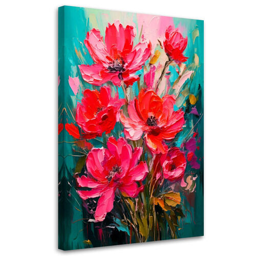 Leinwandbild, Blumen Natur Aquarell