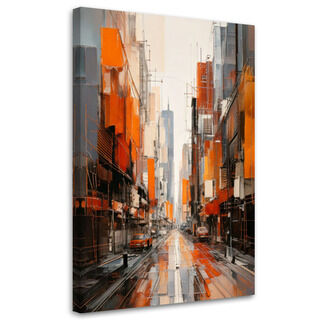 Wandbild modern, Stadtstraße Perspektive