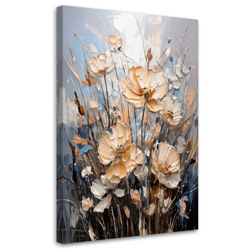 Bilder Wohnzimmer, Blumen Impression Pastellfarbener Blumenstrauß