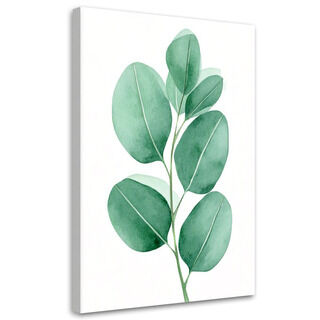 Leinwandbilder, Blätter Aquarell Grün Minimalismus
