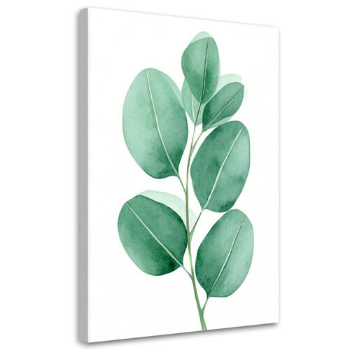 Leinwandbilder, Blätter Aquarell Grün Minimalismus
