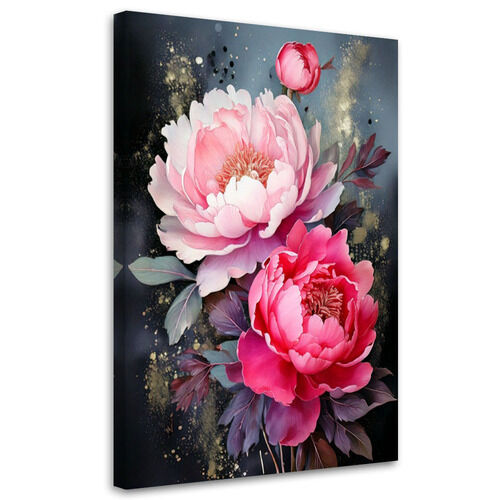 Bild für das Wohnzimmer Schlafzimmer, Pfingstrosen Rosa Hell Glamour