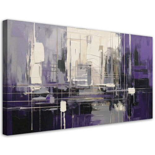 Wandbild für das Wohnzimmer, Geometrische Abstraktion Violett