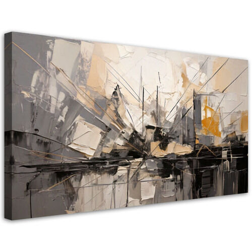 Bild auf Leinwand, Stadt Abstraktion Modern Grau