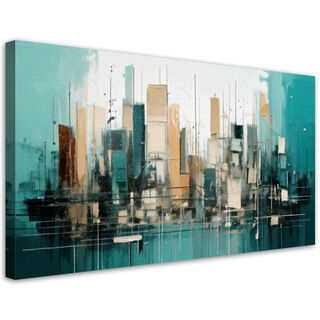 Wandbild für das Wohnzimmer, Stadt Abstraktion Geometrisch
