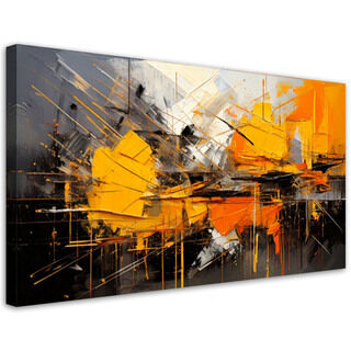 Bild auf Leinwand, Geometrische Abstraktion Orange