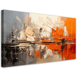 Leinwandbilder, Geometrische Abstraktion Orange