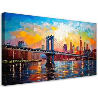 Bild für das Schlafzimmer, Brücke Landschaft New York