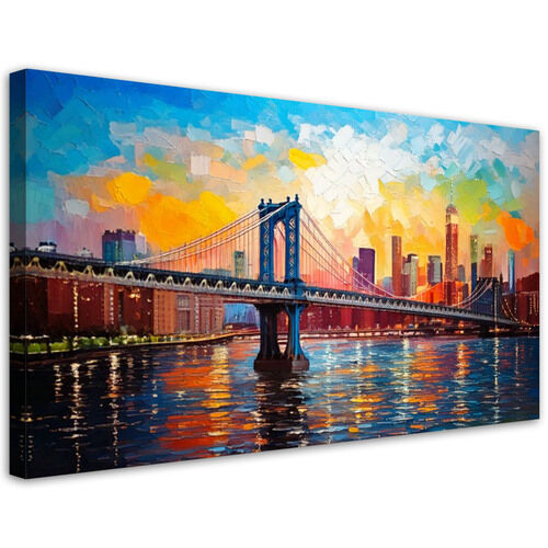Bild für das Schlafzimmer, Brücke Landschaft New York