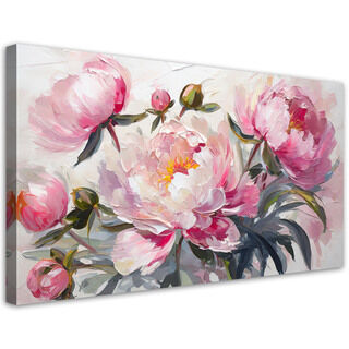 Leinwandbilder, Rosa Pfingstrosen Blumen