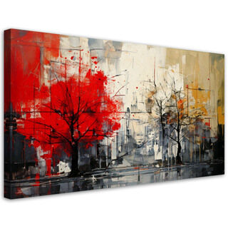 Wandbild für das Wohnzimmer, Bäume Landschaft Abstraktion