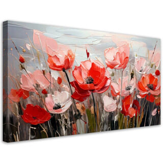 Leinwandbilder, Mohnfeld Blumen