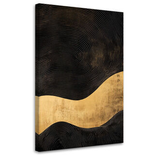 Bild auf Leinwand, Abstraktion Goldene Welle Glamour