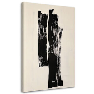Wandbild modern, Vertikale Formen Abstraktion Schwarz