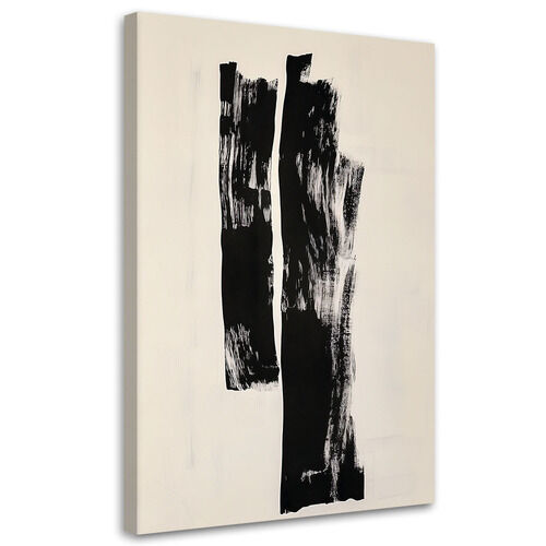 Wandbild modern, Vertikale Formen Abstraktion Schwarz