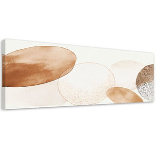 Leinwandbild modern, Kreise Kreise Aquarell Beige Minimalismus