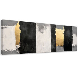 Leinwandbild, Geometrische Abstrakt Glamour Gold