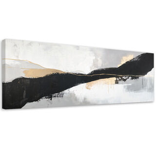 Leinwandbild, Abstrakt Formen Linien Glamour Gold