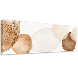 Leinwandbild modern, Kreise Aquarell Abstrakt Lofts Beige