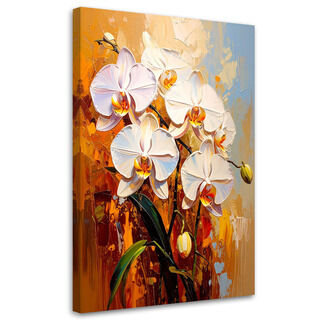 Bild für das Schlafzimmer Wohnzimmer, Weiße Orchideen Blumen Natur