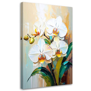 Modernes Bild für das Wohnzimmer oder Schlafzimmer, Weiße Orchideen Blumen