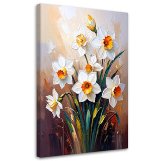 Modernes Bild für das Wohnzimmer oder Schlafzimmer, Weiße Narzissen Blumen