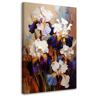 Bild für das Schlafzimmer Wohnzimmer, Iris Blumen Ölfarbe-Imitation