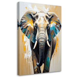 Wandbild für das Wohnzimmer, Elefant Ölgemälde-Imitation