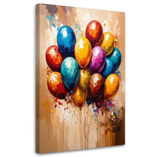Wandbild für das Kinderzimmer, Bunte Luftballons Abstraktion