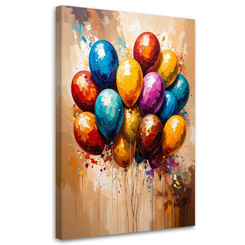 Wandbild für das Kinderzimmer, Bunte Luftballons Abstraktion