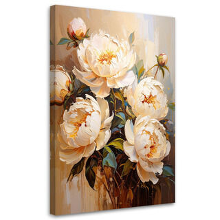 Bild für das Schlafzimmer Wohnzimmer, Pfingstrosen Cremefarbene Blumen Strauß