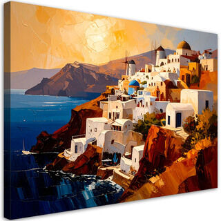 Wandbild für das Wohnzimmer, Santorini Griechenland Landschaft