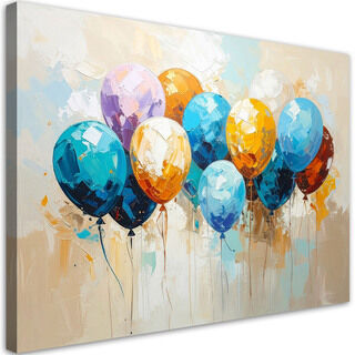Modernes Bild für das Kinderzimmer, Bunte Luftballons