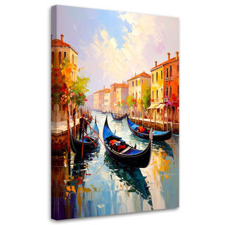 Wandbild für das Wohnzimmer Essbereich, Venedig Stadt Gondeln Italien