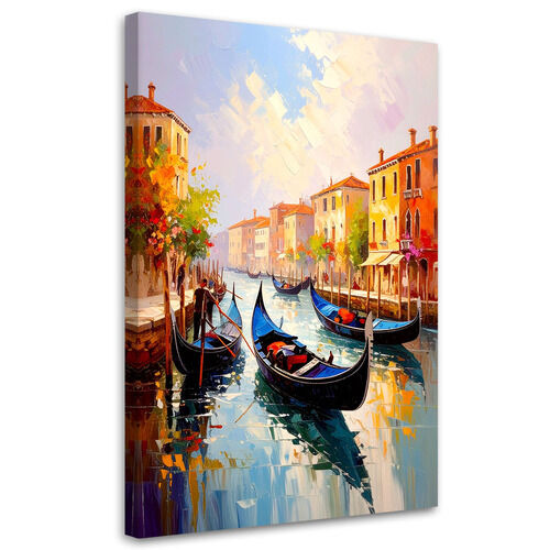 Wandbild für das Wohnzimmer Essbereich, Venedig Stadt Gondeln Italien