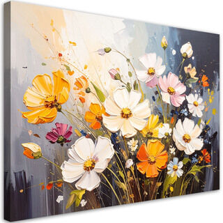 Bild für das Schlafzimmer Wohnzimmer, Bunte Feldblumen, Natur
