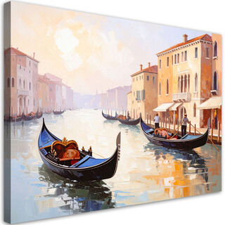 Wandbild für das Wohnzimmer, Italien Venedig Gondeln Ansicht