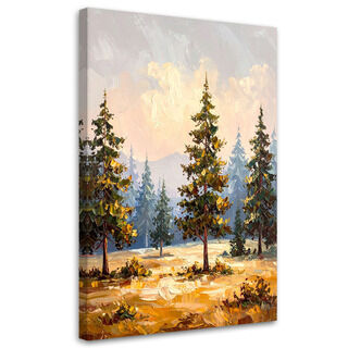 Bild für das Schlafzimmer Wohnzimmer, Berglandschaft Bäume Natur