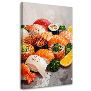 Bild für die Küche Bar, Buntes Sushi
