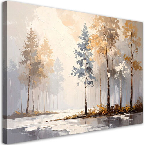 Modernes Bild für das Wohnzimmer oder Schlafzimmer, Wald Bäume Landschaft