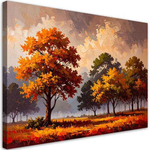 Bild für das Schlafzimmer Wohnzimmer, Herbstwald Bäume Landschaft
