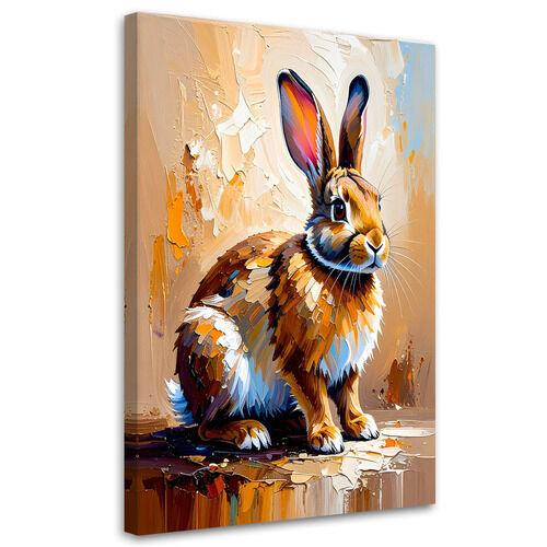 Bild für das Wohnzimmer Küche, Kaninchen wie gemalt