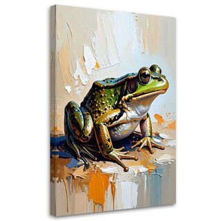 Leinwandbilder für die Küche Jugendzimmer, Grüner Frosch