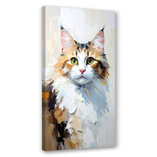 Modernes Leinwandbild für das Wohnzimmer Schlafzimmer, Katze Tier
