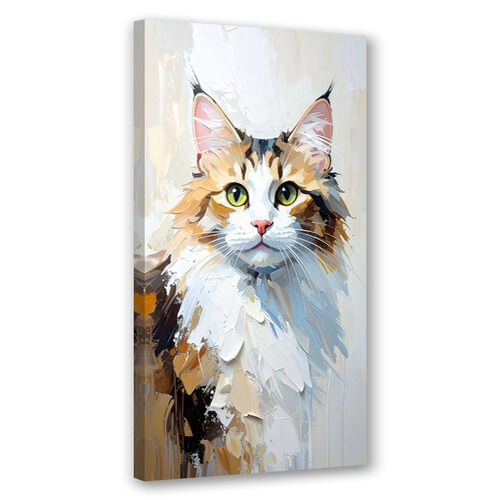 Modernes Leinwandbild für das Wohnzimmer Schlafzimmer, Katze Tier