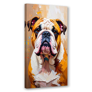 Modernes Bild für das Wohnzimmer Büro, Bulldogge Hund Tier Beige