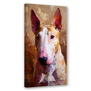 Modernes Bild für das Wohnzimmer Büro, Bullterrier Hund Tier Beige